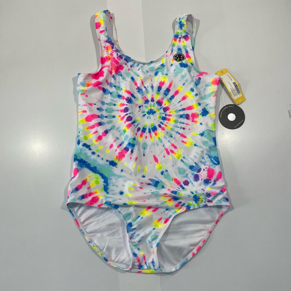 Maui and Sons Girls Tie Dye One Piece Bathing Suit Size XL NWT